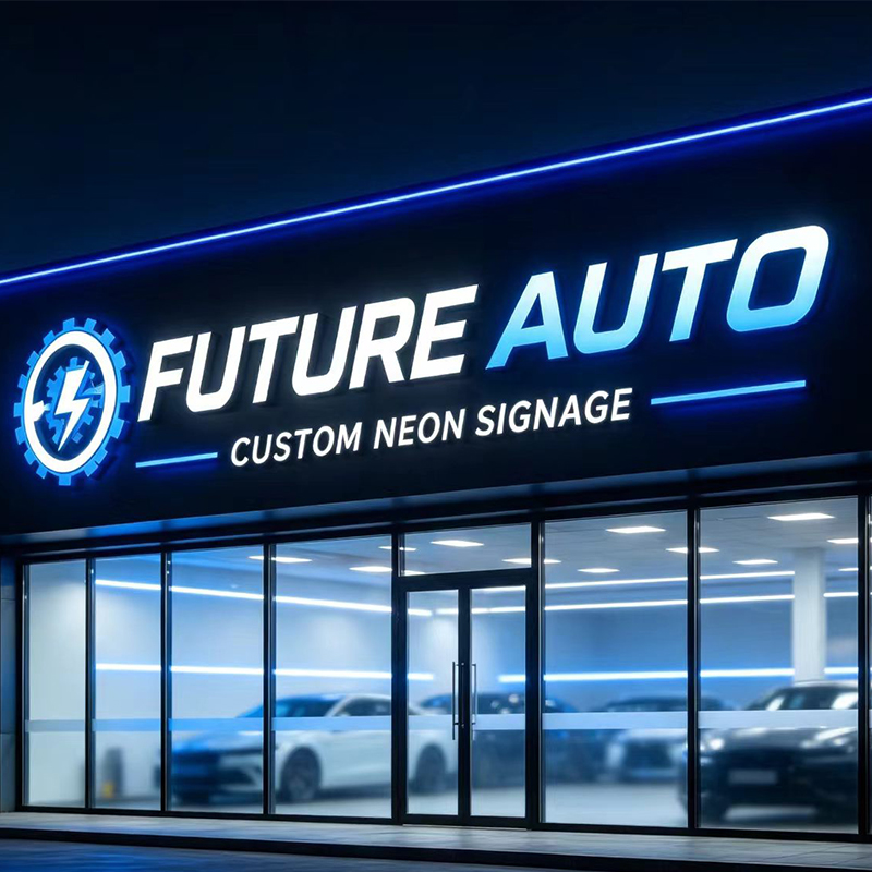Auto Repair Shop Logo - 3D Custom LED Illuminated Letter Sign