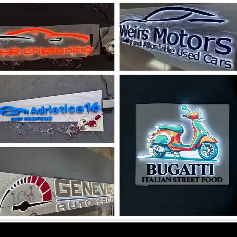 Custom LED Backlit Letter Sign - Auto Repair Shop Logo ulasan dan harga