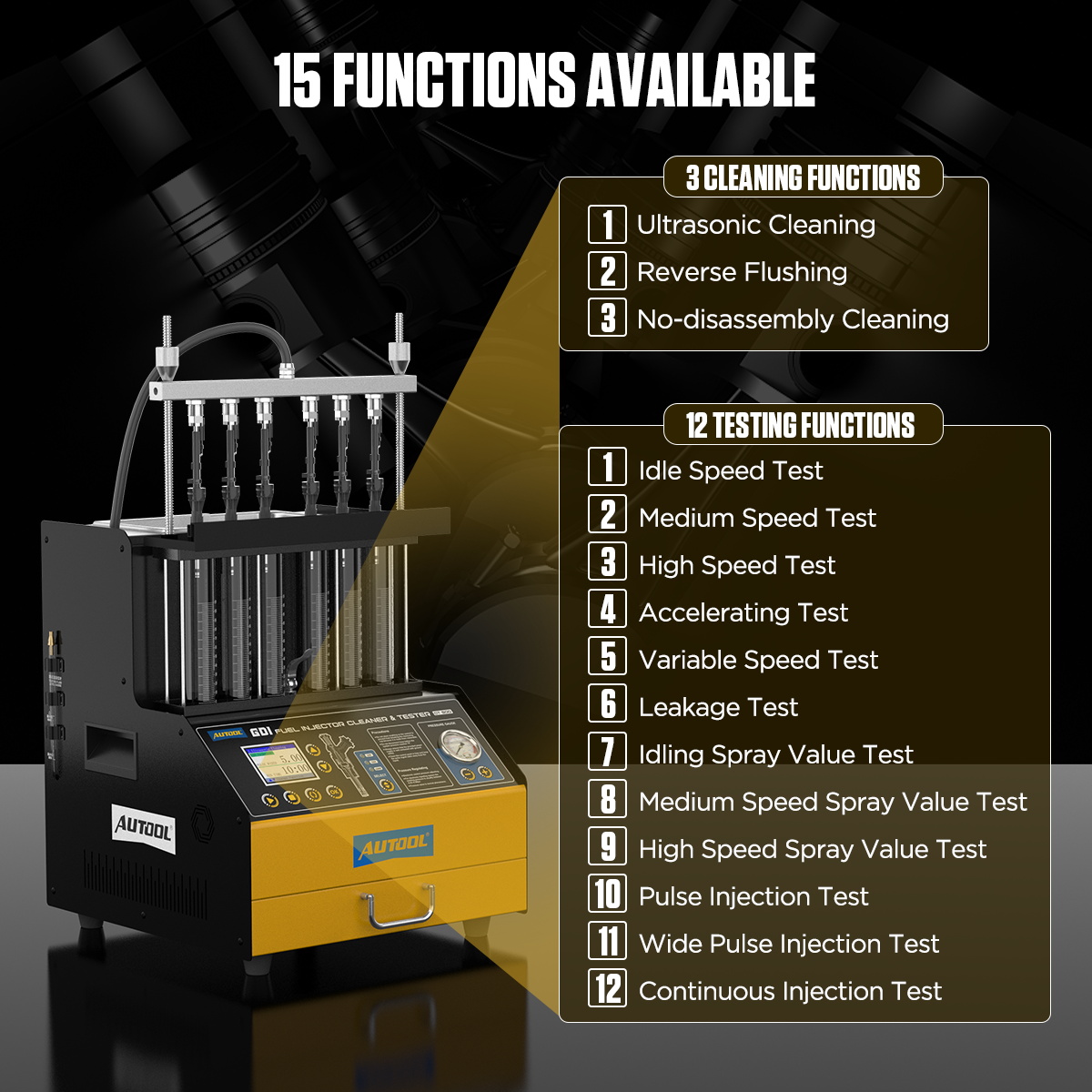 GDI EFI FEI 6-Cylinder 110V-23 - Fuel Injector Tester ulasan dan harga
