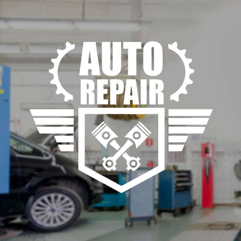 Auto Repair Wall Decal Car Ser - Auto Repair Shop Logo ulasan dan harga