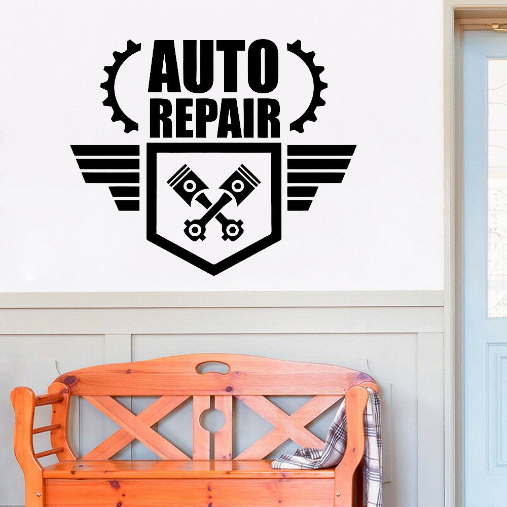 Auto Repair Wall Decals Creati - Auto Repair Shop Logo ulasan dan harga